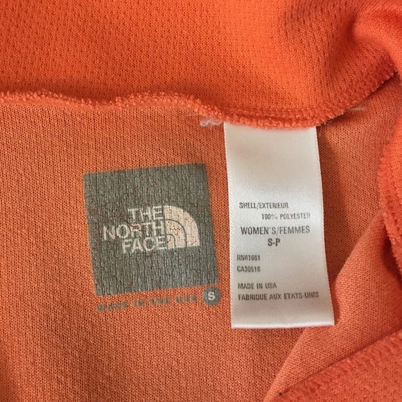 NORTH FACE light orange 1/4 zip running jacket - Picture 7 of 7
